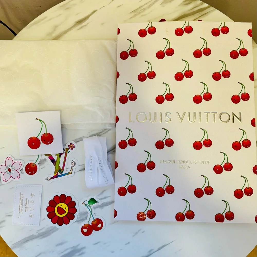 Louis Vuitton LV x TM Cherry Print packaging + stickers - Picture 3 of 6